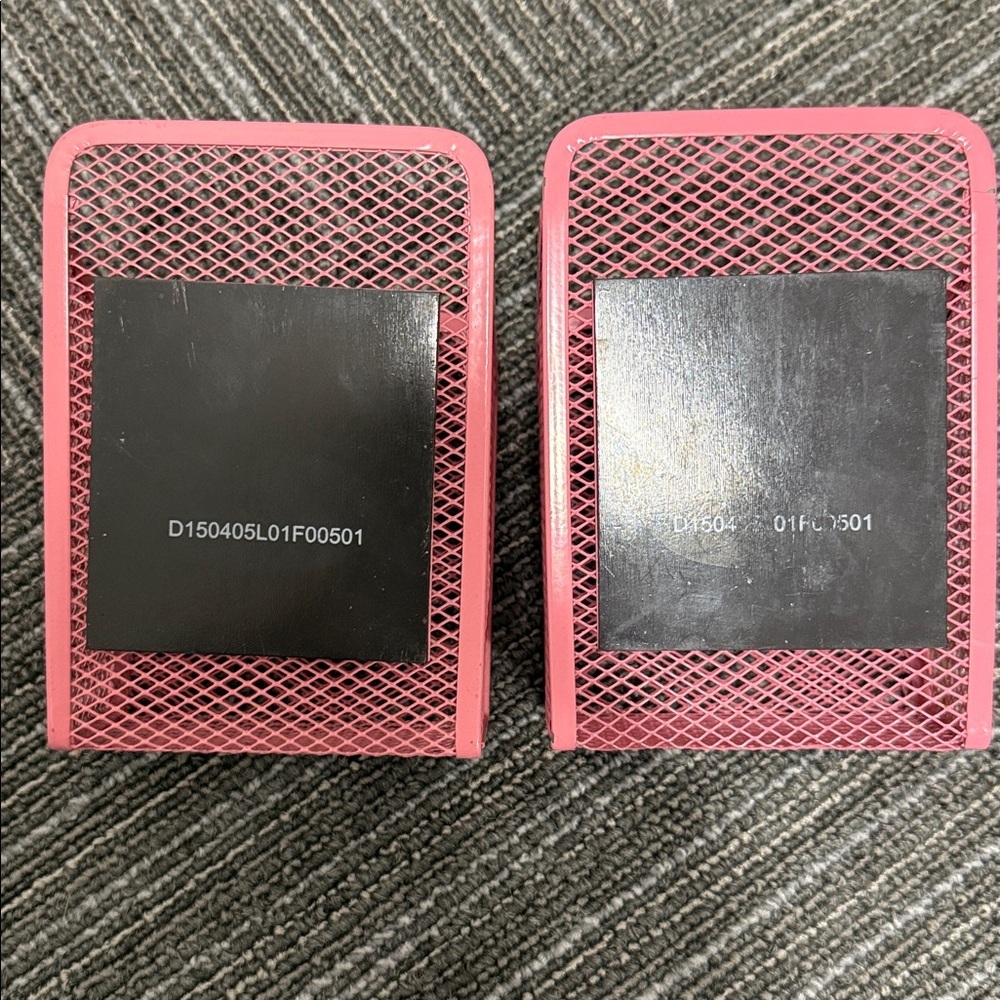 Pink Metal Magnetic Wire Pen/Pencil Holders - Picture 2 of 2